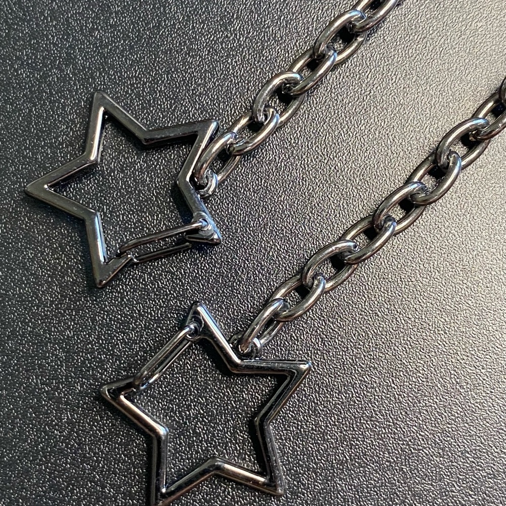 crossbody metal Flat Chain Replacement strap extension gunmetal 12"